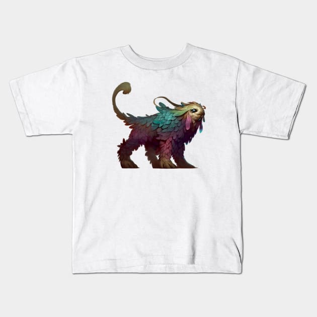 Fantastical Mythical Creature from Tales Kids T-Shirt by PositiveArts